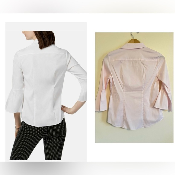 Charter Club Women Button Up Shirt 2P Pink Business Career Preppy $64.50 Modest - Picture 2 of 16